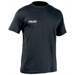 T-shirt Police noir Strong