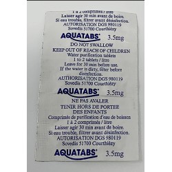 Tablettes de purification d'eau