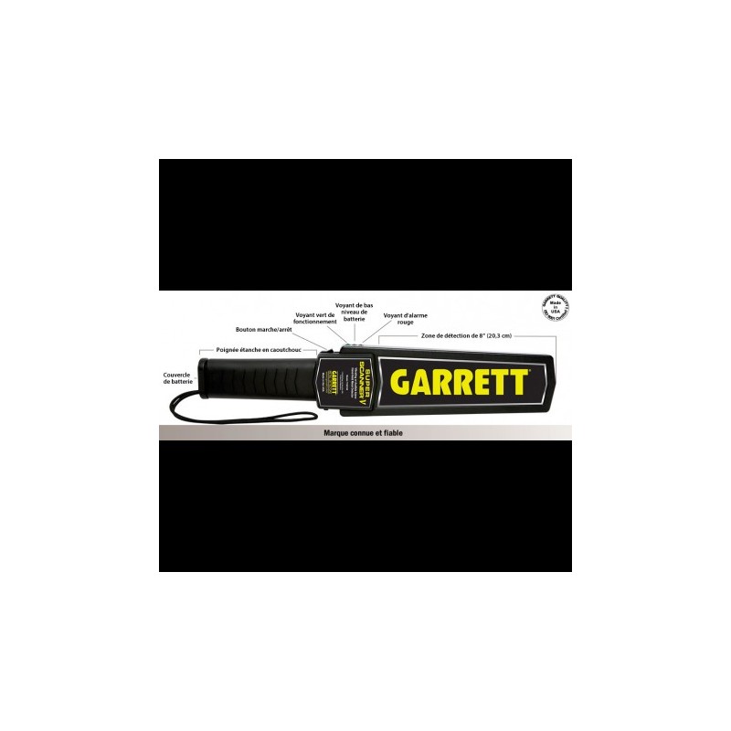 Détecteur de métaux portatif Garrett Super Scanner V
