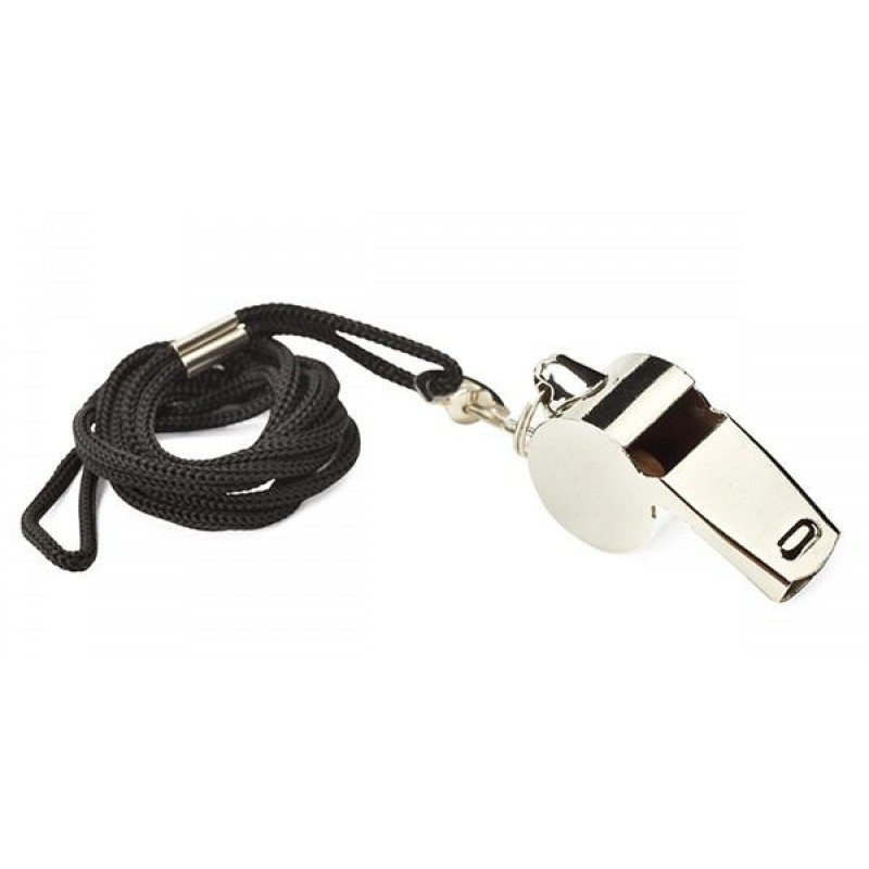 Sifflet avec cordon noir Pentagon