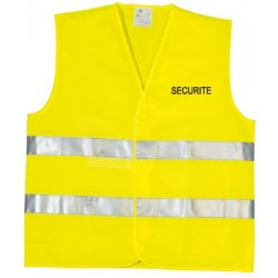 Gilet jaune rétro SECURITE devant/derriere