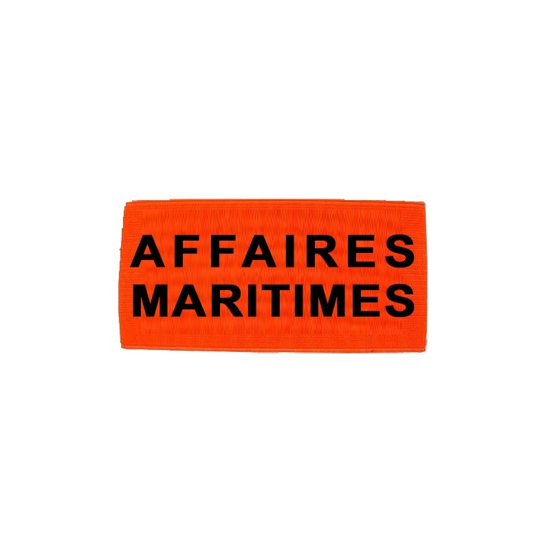 Brassard Affaires Maritimes Orange Fluo